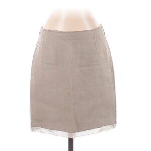 Brunello Cucinelli Beige Skirt with Silk Overlay